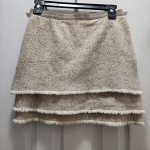 Paule Ka Tiered Twill Mini Skirt